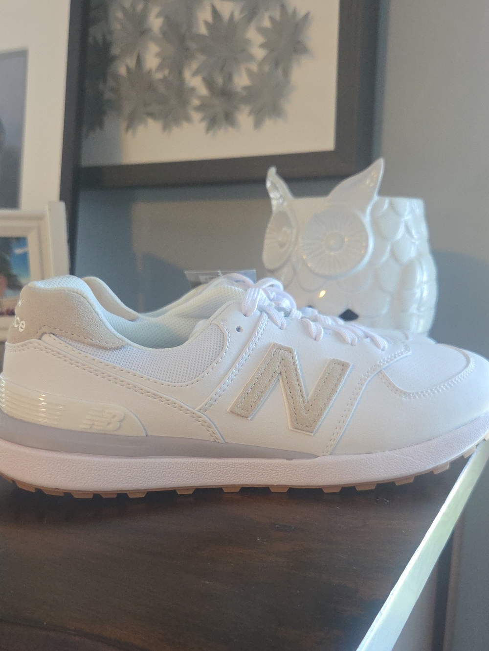 NWT New Balance White and Light Gray Golf Sneakers